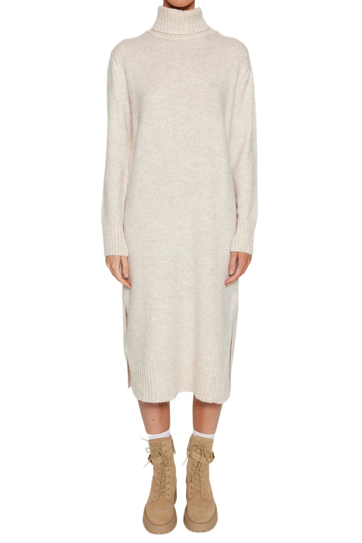 Trendy Straight Midi Long Sleeve Casual Oversize Dress