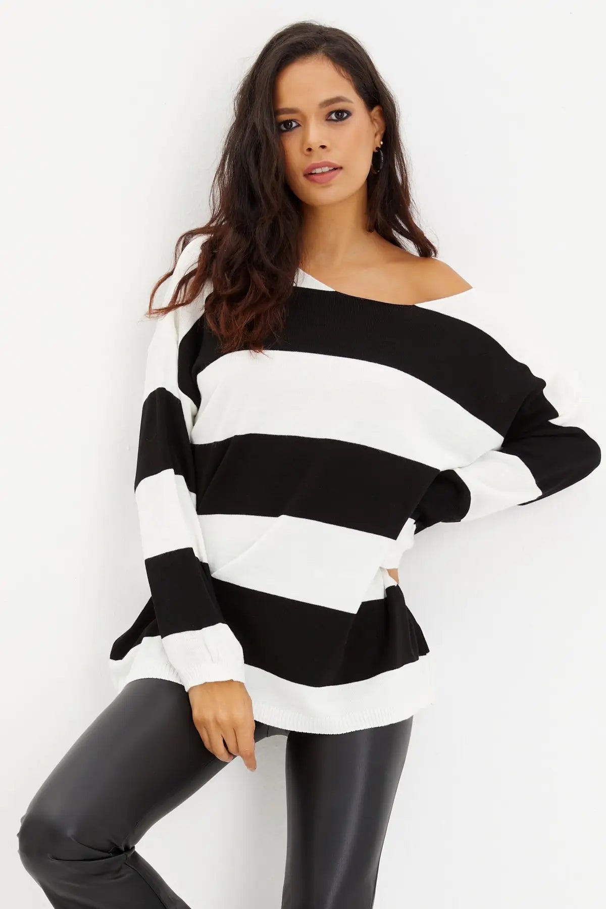 Stripy Long Sleeve Regular Blouse