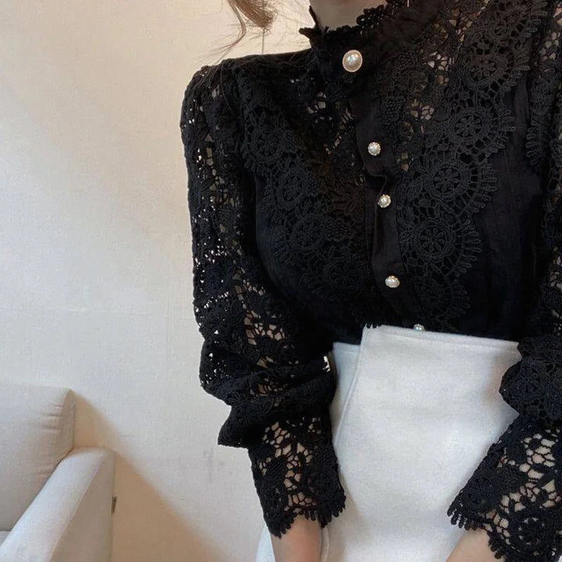 Vintage Lace Blouse Shirts