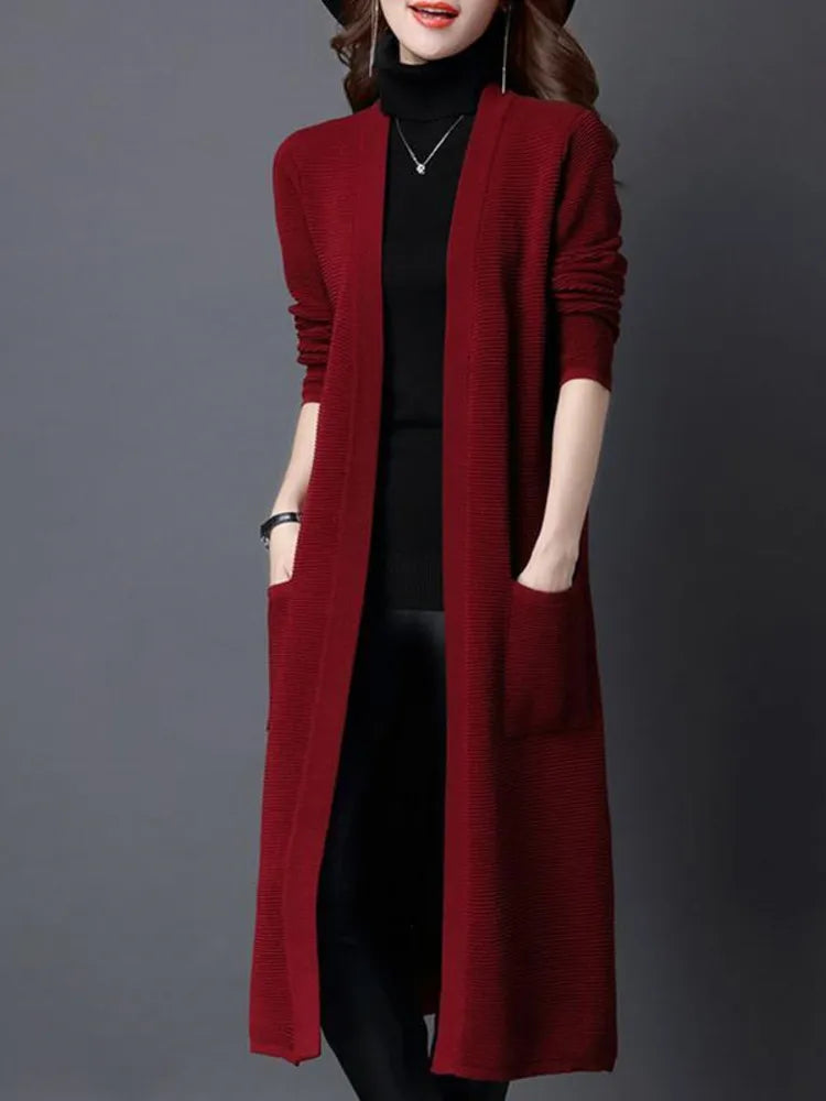 Women's Knitted Long Sleeve Cardigan