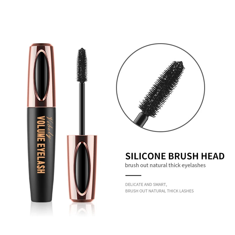 4D Eyelashes Waterproof Curling Black Mascara