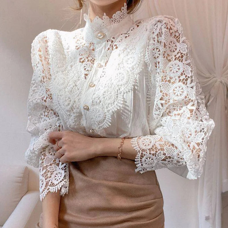 Vintage Lace Blouse Shirts