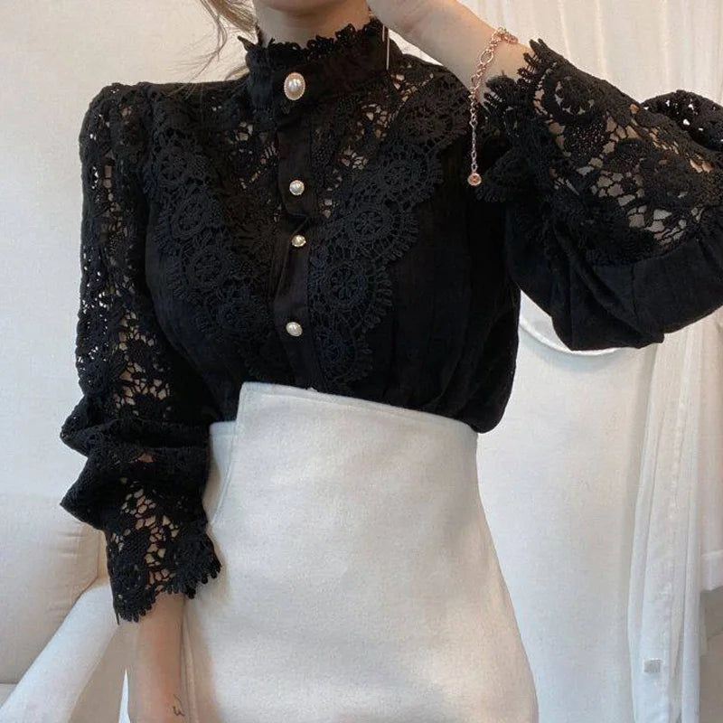 Vintage Lace Blouse Shirts