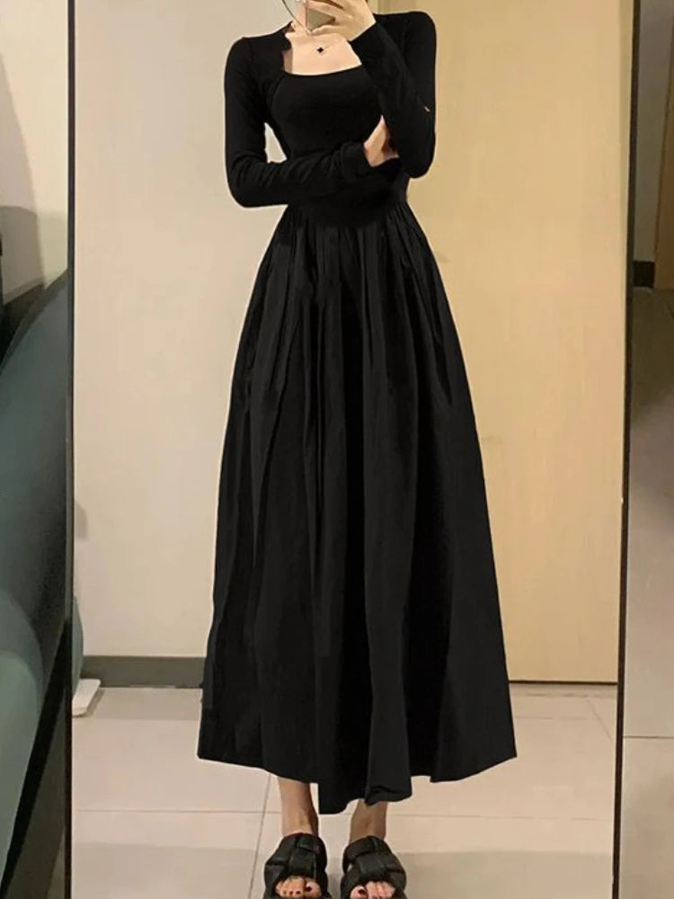 Long Black Vintage Dress