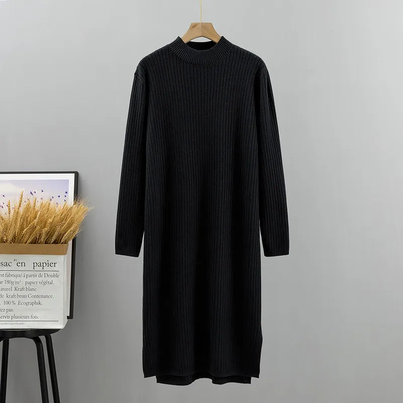 Thick Knitted Women Sweater Dress