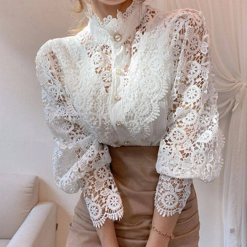 Vintage Lace Blouse Shirts