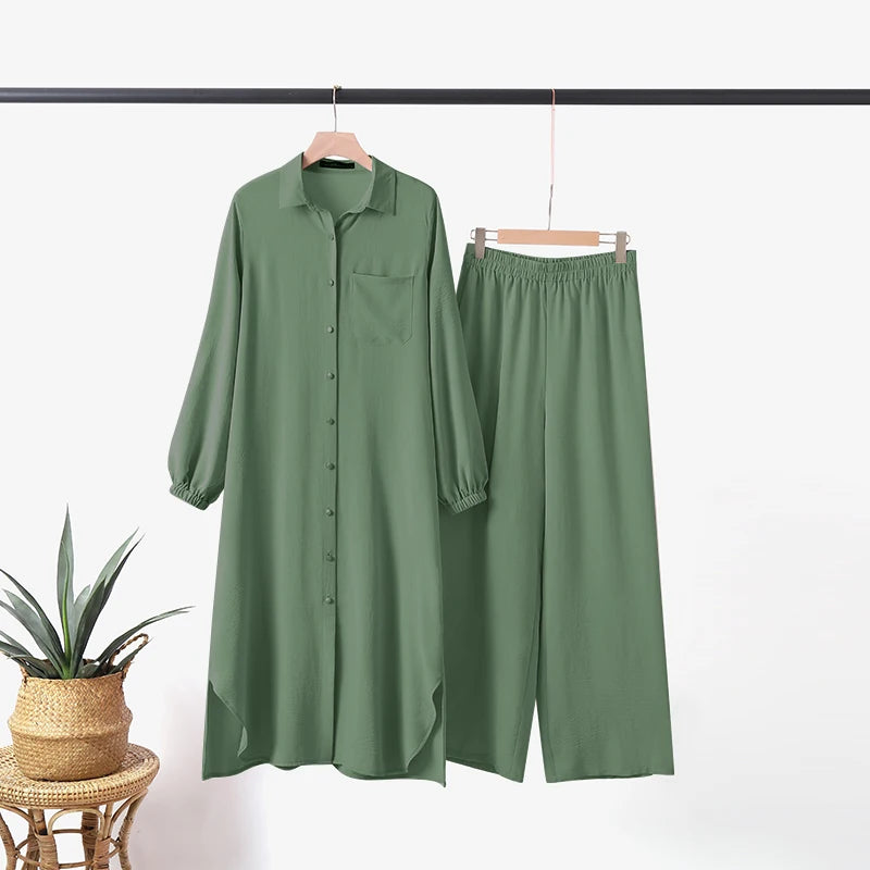 Modest Long Shirt With Trouser