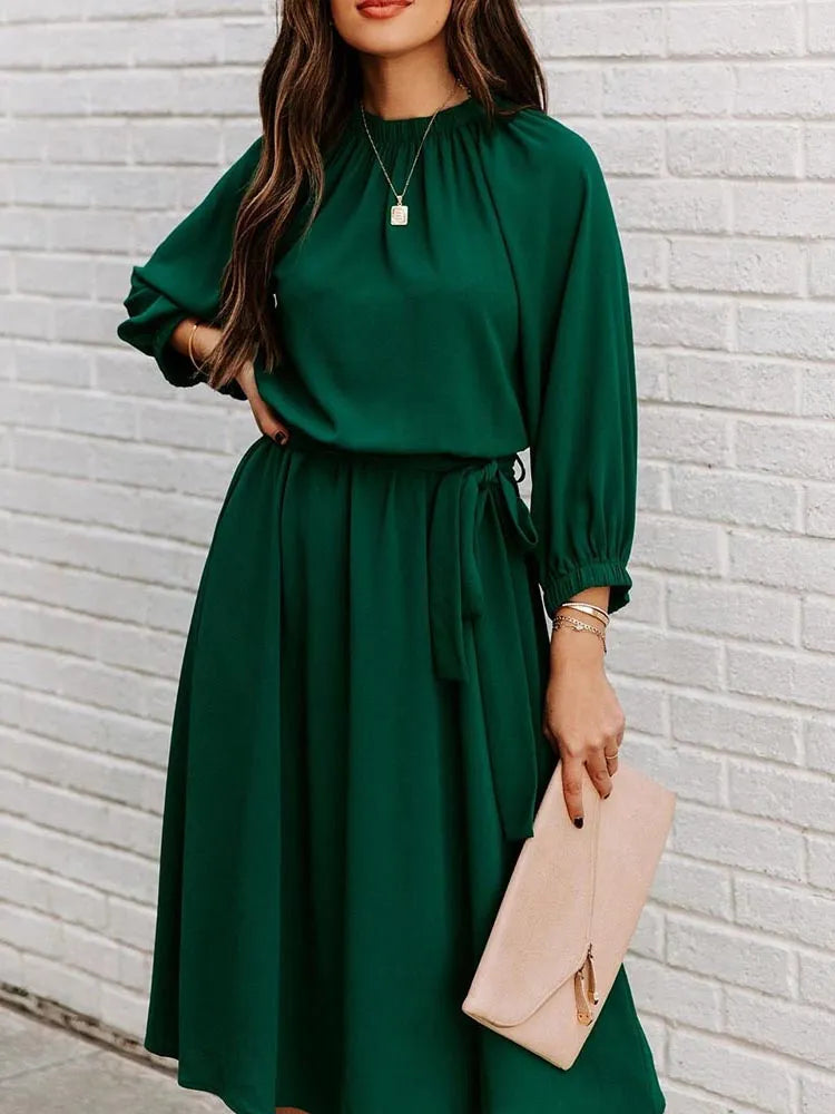 Elegant Lace Up Dress