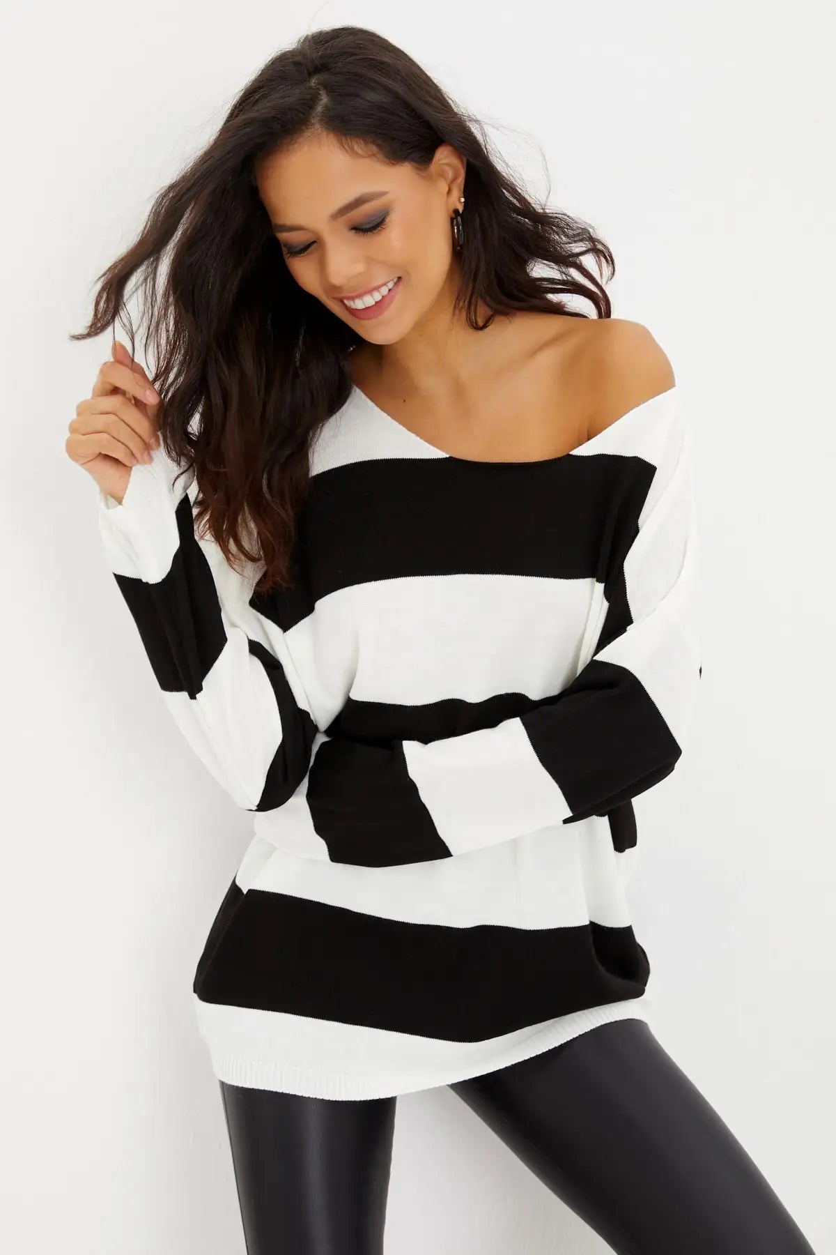 Stripy Long Sleeve Regular Blouse