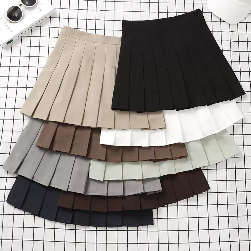 High Waist Mini Pleated Skirt