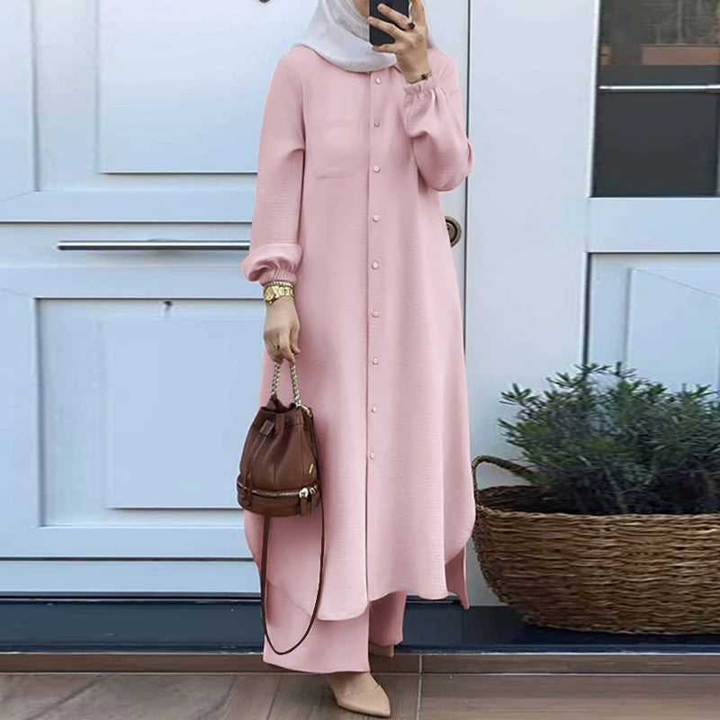 Modest Long Shirt With Trouser